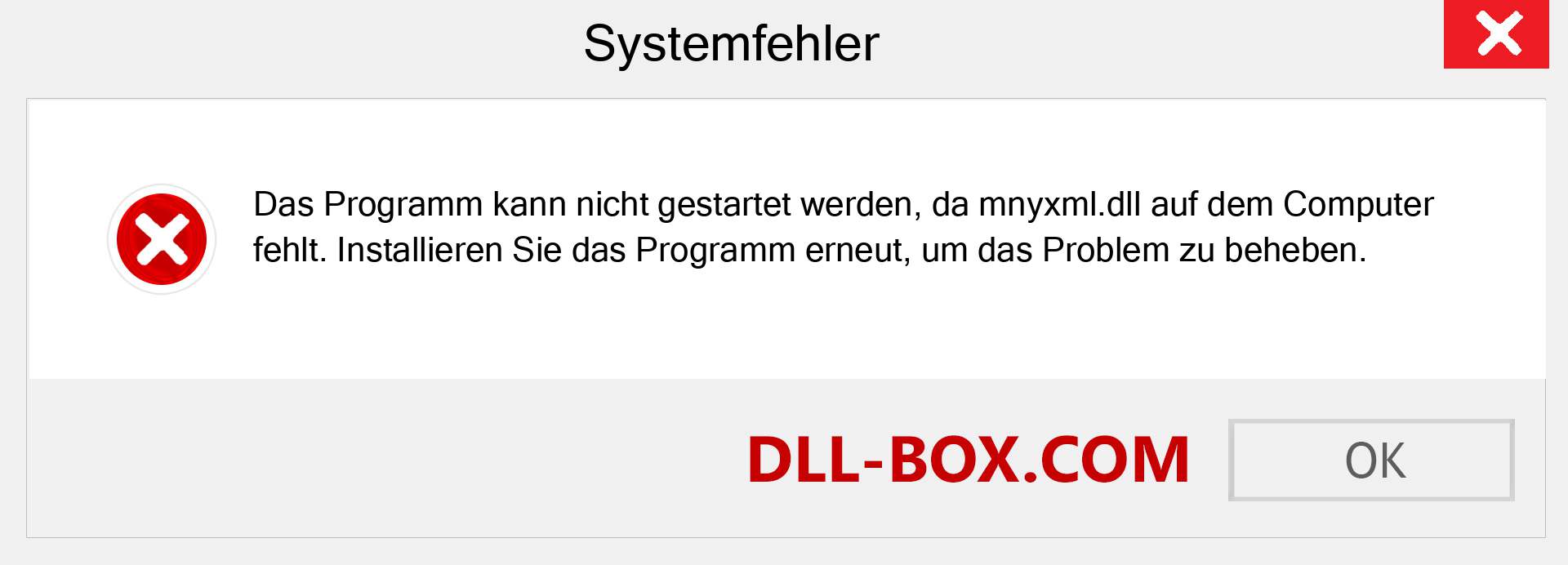 mnyxml.dll-Datei fehlt?. Download für Windows 7, 8, 10 - Fix mnyxml dll Missing Error unter Windows, Fotos, Bildern