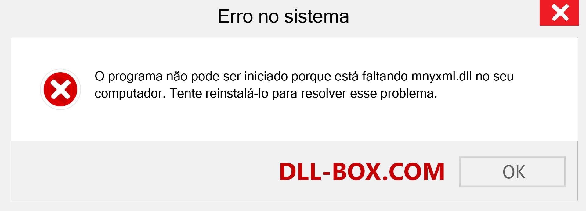 Arquivo mnyxml.dll ausente ?. Download para Windows 7, 8, 10 - Correção de erro ausente mnyxml dll no Windows, fotos, imagens